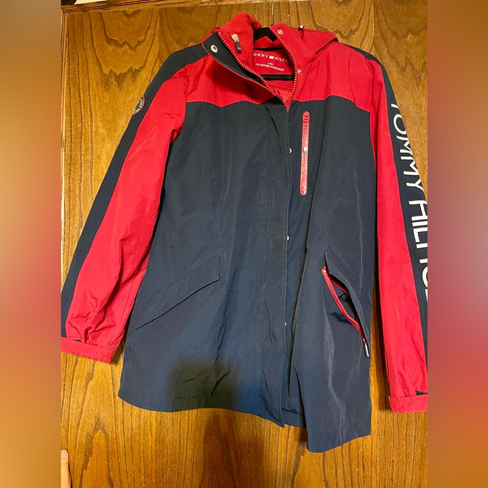 Large Men’s Tommy Hilfiger 3-in1 All Weather System Jacket (Red and Navy)